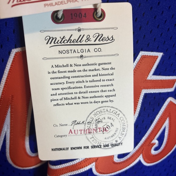 Mitchell & Ness 1986 New York Mets Doc Gooden Baseball Jersey Mens Size L 44 NWT - Picture 5 of 8